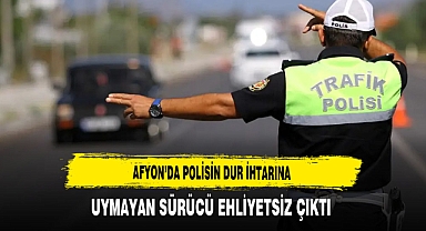 Afyon'da Polisin Dikkati Faciayı Önledi Dur İhtarına Uymayan Sürücü Ehliyetsiz Çıktı