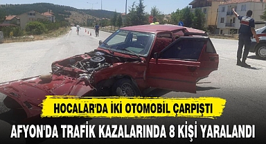 AFYON'DA TRAFİK KAZALARINDA 8 KİŞİ YARALANDI