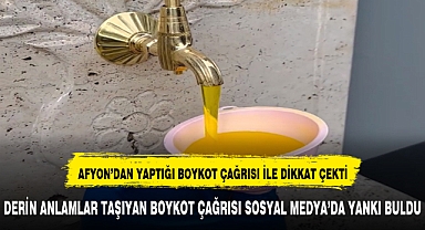 AFYON'DAN YAPTIĞI ÇEŞME İLE DÜNYA'YA MESAJ VERDİ