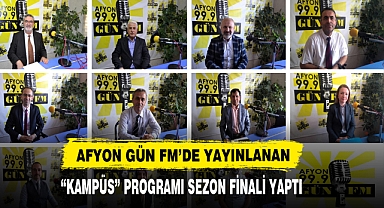 Afyon GÜN FM’de Yayınlanan “Kampüs” Programı Sezon Finali Yaptı
