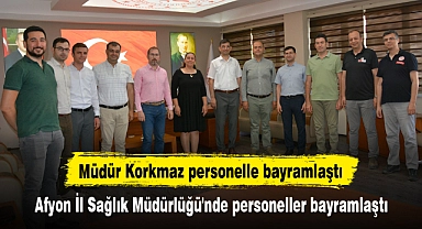 Afyon İl Sağlık Müdürlüğü'nde personeller bayramlaştı