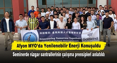 Afyon MYO’da Yenilenebilir Enerji Konuşuldu
