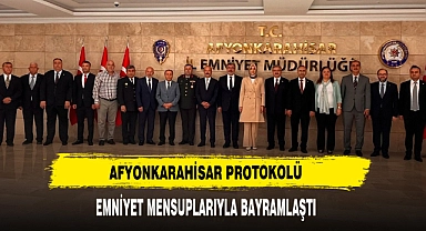 Afyonkarahisar Protokolü Emniyet Mensuplarıyla Bayramlaştı