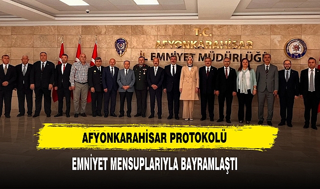 Afyonkarahisar Protokolü Emniyet Mensuplarıyla Bayramlaştı