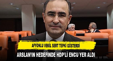 Afyonlu Vekil Sert Tepki Gösterdi Arslan'ın Hedefinde HDP'li Encu Yer Aldı