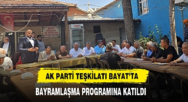 AK Parti Teşkilatı Bayat’ta Bayramlaşma Programına Katıldı