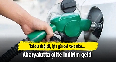 Akaryakıtta çifte indirim geldi, tabela değişti