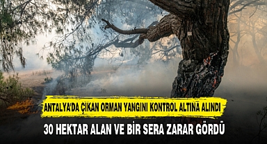 ANTALYA'DA ÇIKAN ORMAN YANGINI KONTROL ALTINA ALINDI
