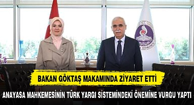 Bakan Göktaş, Anayasa Mahkemesi Başkanı Özkaya'yı Ziyaret Etti