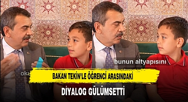 Bakan Tekin'le Öğrenci Arasındaki Diyalog Gülümsetti