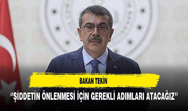 Bakan Tekin Net Konuştu