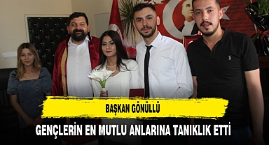 Başkan Gönüllü Gençlerin En Mutlu Anlarına Tanıklık Etti