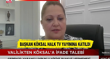 Başkan Köksal Halk TV Yayınına katıldı