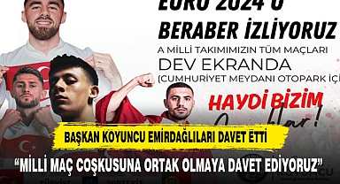 BAŞKAN KOYUNCU MİLLİ COŞKUYA ORTAK OLMAK İÇİN KENT MEYDANINA DAVET ETTİ