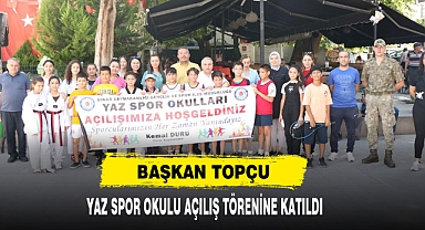 Başkan Topçu Yaz Spor Okulu Açılış Törenine Katıldı