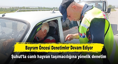 Bayram Öncesi Denetimler Devam Ediyor: Şuhut’ta canlı hayvan taşımacılığına yönelik denetim