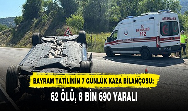 BAYRAM TATİLİNİN 7 GÜNLÜK KAZA BİLANÇOSU: