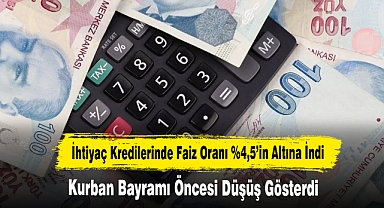 Bayramı Öncesi İhtiyaç Kredileri Faiz Oranı %4,5’in Altına İndi