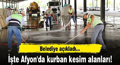 Belediye açıkladı...İşte Afyon'da kurban kesim alanları!