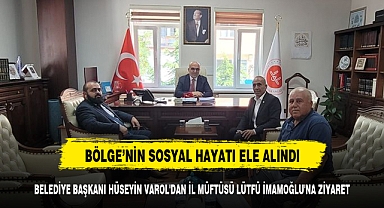 BELEDİYE BAŞKANI HÜSEYİN VAROL'DAN İL MÜFTÜSÜ LÜTFÜ İMAMOĞLU'NA ZİYARET