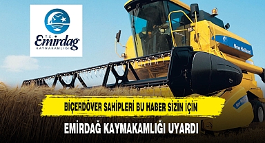 Biçerdöver Sahipleri Bu Haber Sizin İçin Emirdağ Kaymakamlığı Uyardı