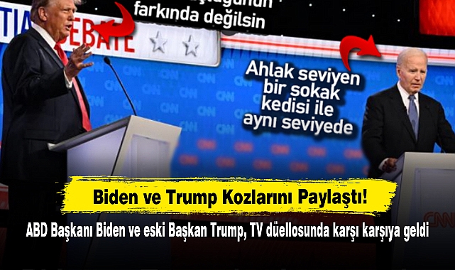 Biden ve Trump Kozlarını Paylaştı!  ABD Başkanı Biden ve eski Başkan Trump, TV düellosunda karşı karşıya geldi