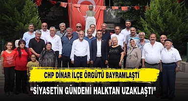 CHP DİNAR'DA BAYRAMLAŞMA PROGRAMI DÜZENLENDİ