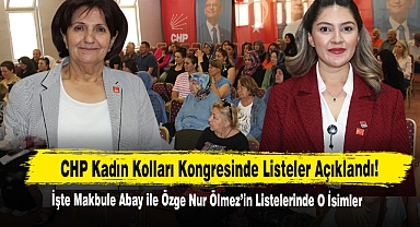 CHP Kadın Kolları Kongresinde Listeler Açıklandı!
