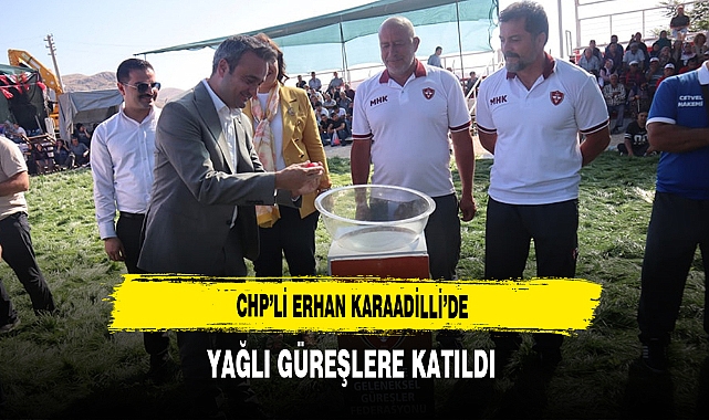 CHP'li Erhan Karaadilli'de Yağlı Güreşlere Katıldı