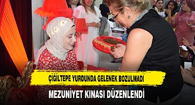 Çiğiltepe Yurdunda Gelenek Bozulmadı Mezuniyet Kınası Düzenlendi