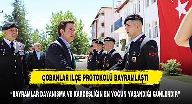 ÇOBANLAR İLÇE PROTOKOLÜ BAYRAMLAŞTI