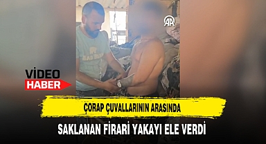 Çorap Çuvalları Arasında Saklanan Firari Yakayı Ele Verdi