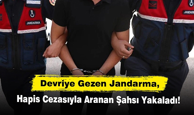 Devriye Gezen Jandarma, Hapis Cezasıyla Aranan Şahsı Yakaladı!