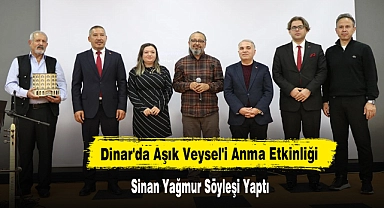 Dinar'da Aşık Veysel'i Anma Etkinliği, Sinan Yağmur Söyleşi Yaptı