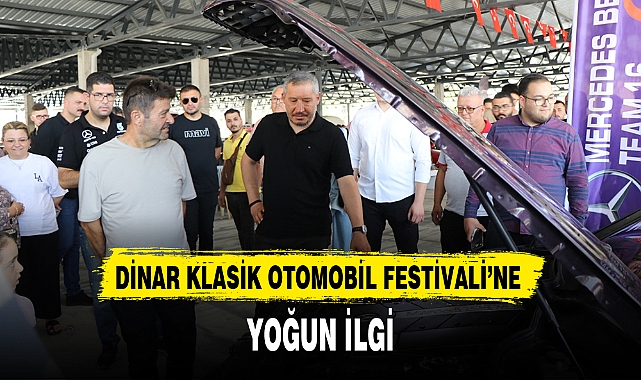 DİNAR KLASİK OTOMOBİL FESTİVALİ'NE YOĞUN İLGİ