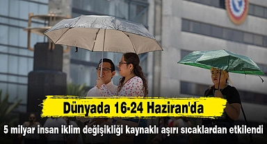 Dünyada 16-24 Haziran'da 5 milyar insan iklim değişikliği kaynaklı aşırı sıcaklardan etkilendi