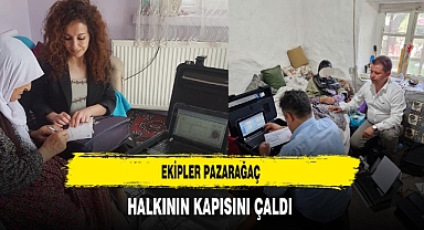Ekipler Pazarağaç Halkının Kapısını Çaldı