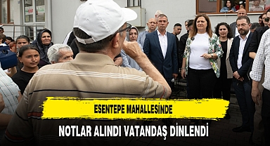 Esentepe Mahallesinde Notlar Alındı Vatandaş Dinlendi