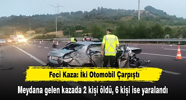 Feci Kaza: İki Otomobil Çarpıştı 