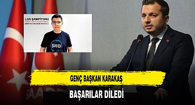 Genç Başkan Karakaş Başarılar Diledi