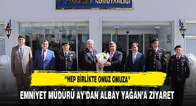 ''Hep Birlikte Omuz Omuza'' Emniyet Müdürü Ay'dan Albay Yağan'a Ziyaret