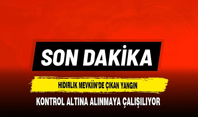 Hıdırlık Mevkii'nde Çıkan Yangın Kontrol Altına Alınmaya Çalışılıyor