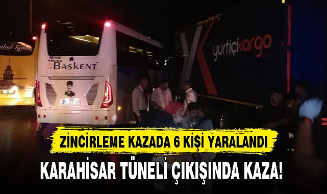 KARAHİSAR TÜNELİ ÇIKIŞINDA KAZA!