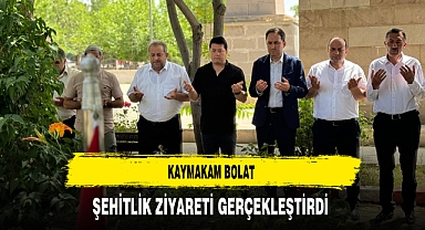 Kaymakam Bolat Şehitlik Ziyareti Gerçekleştirdi