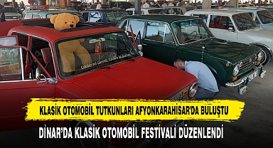 Klasik Otomobil Tutkunları Afyonkarahisar'da Buluştu