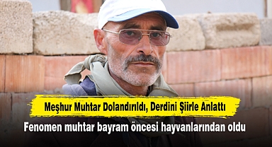 Meşhur Muhtar Dolandırıldı, Derdini Şiirle Anlattı! Fenomen muhtar bayram öncesi hayvanlarından oldu