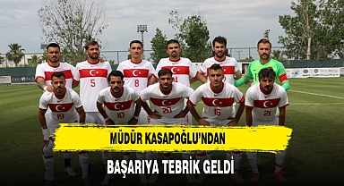 Müdür Kasapoğlu'ndan Başarıya Tebrik Geldi