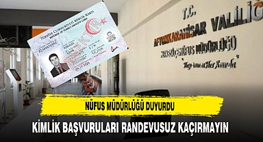 Nüfus Müdürlüğü Duyurdu Kimlik Başvuruları Randevusuz Kaçırmayın