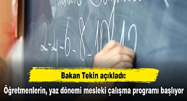 Öğretmenlerin, yaz dönemi mesleki çalışma programı başlıyor