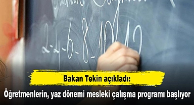 Öğretmenlerin, yaz dönemi mesleki çalışma programı başlıyor